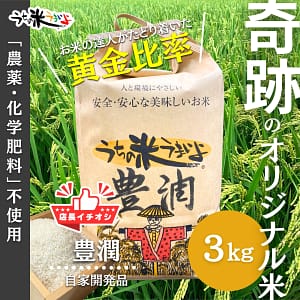 3kg 豊潤®【当店の一押し!最高傑作】常識を変える究極の当店オリジナル米 うちの米うまいよ (複製)
