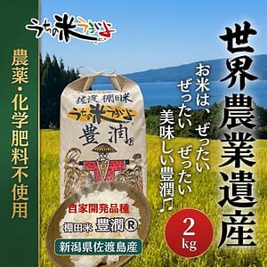 2kg 新潟県佐渡島産棚田米〜豊潤®2025年度産